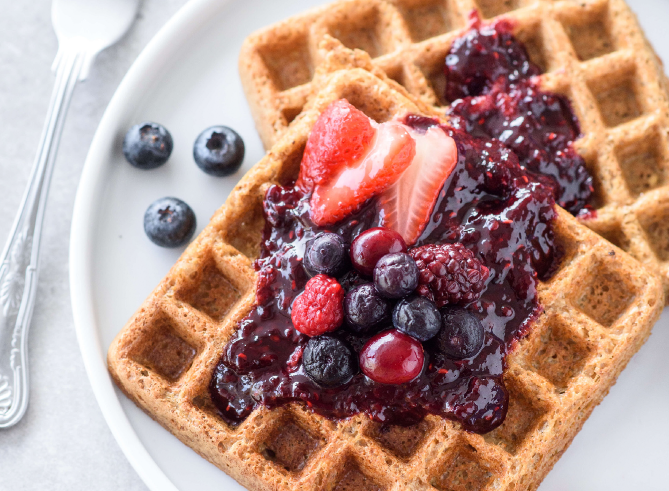 Fat Loss Meal Plan image of waffles and berries