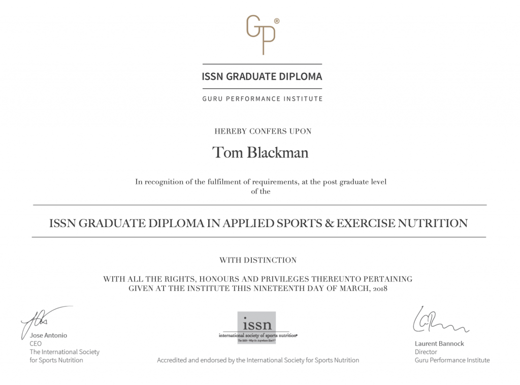 ISSSN Diploma with distinction