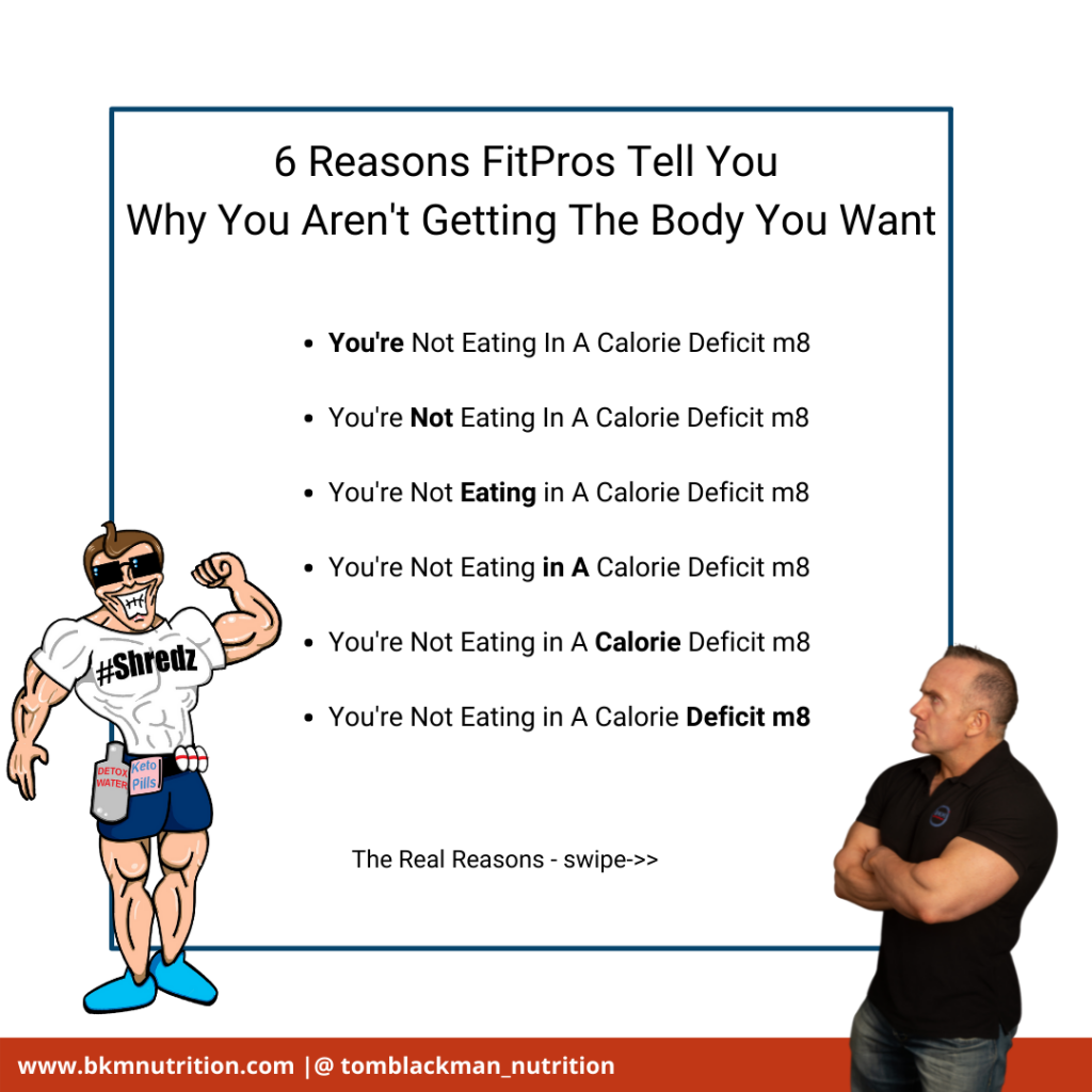 what fitpros tell you vs what is actually wrong